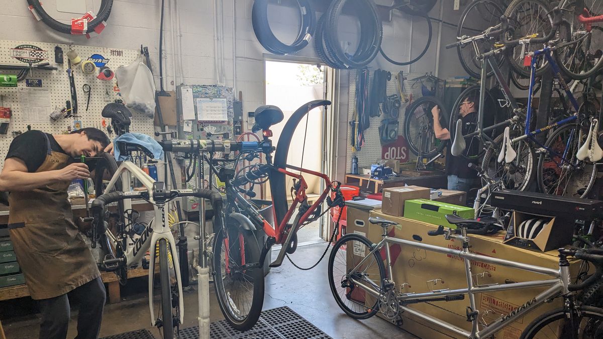 mechanic working on my bike