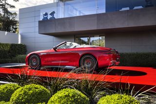 The Mercedes-Maybach SL 680 in front of a Pebble Beach house by Jim Jennings