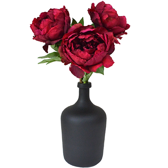 black flower pot