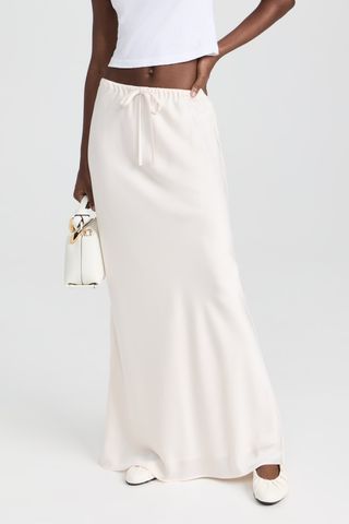 WAYF Drawstring Maxi Skirt