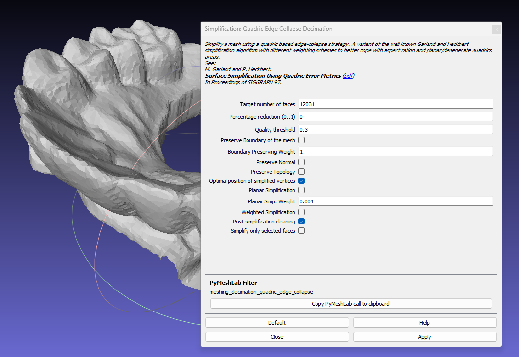 Repair STL Files in MeshLab