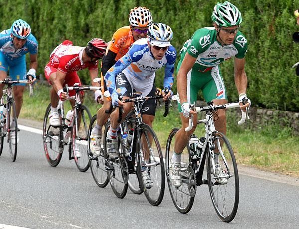 Christophe Le Mevel (Cr&eacute;dit Agricole) leads a small break
