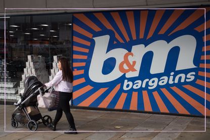 a close up of a B&M store closing down on British high street