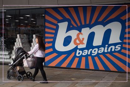 a close up of a B&amp;M store closing down on British high street