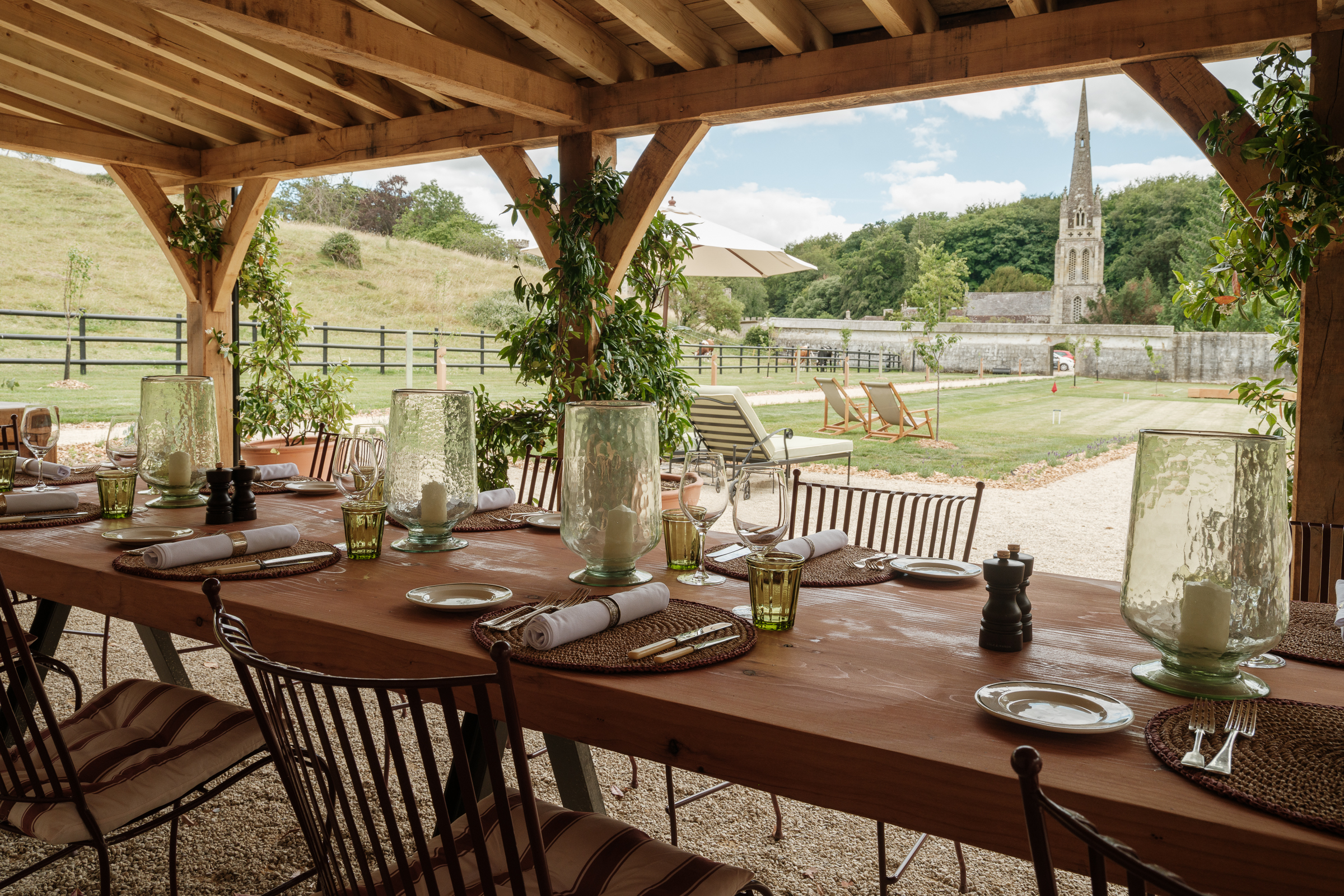 Pale stone Wiltshire hotel exterior and interior