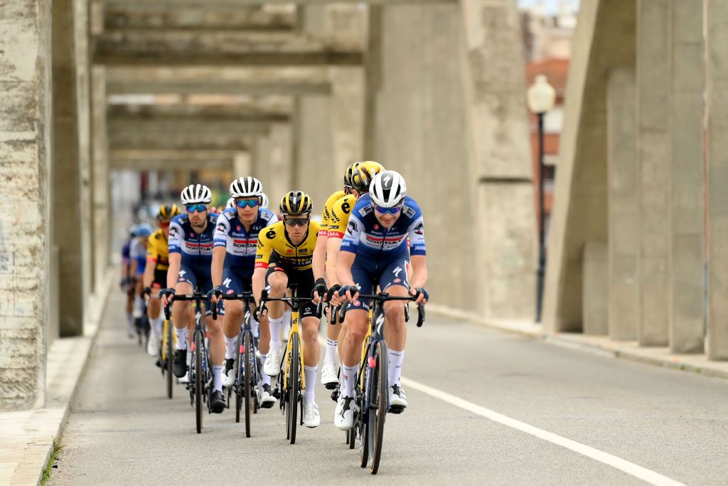 LO PORT SPAIN MARCH 24 Steven Kruijswijk of The Netherlands and Team JumboVisma competes during the 102nd Volta Ciclista a Catalunya 2023 Stage 5 a 1766km stage from Tortosa to Lo Port Mirador del Portell 1033m UCIWT on March 24 2023 in Lo Port Spain Photo by David RamosGetty Images