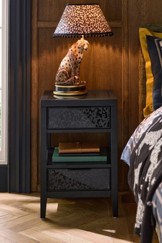 picture of leopard print bedside table