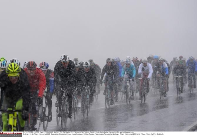 Riders were forced to contend with horrible weather during the 2013 edition of Milan-San Remo