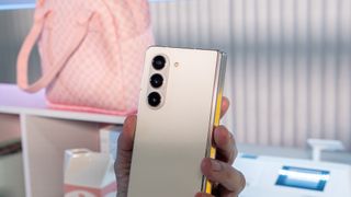 Taking a look at the Samsung Galaxy Z Fold 5's new flat-folding hinge and raised camera lenses