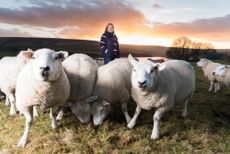 Rachel Hallos, beef and sheep farmer, West Yorkshire; Photograph: Jonathan Pow/Country Life Picture Library OVERS