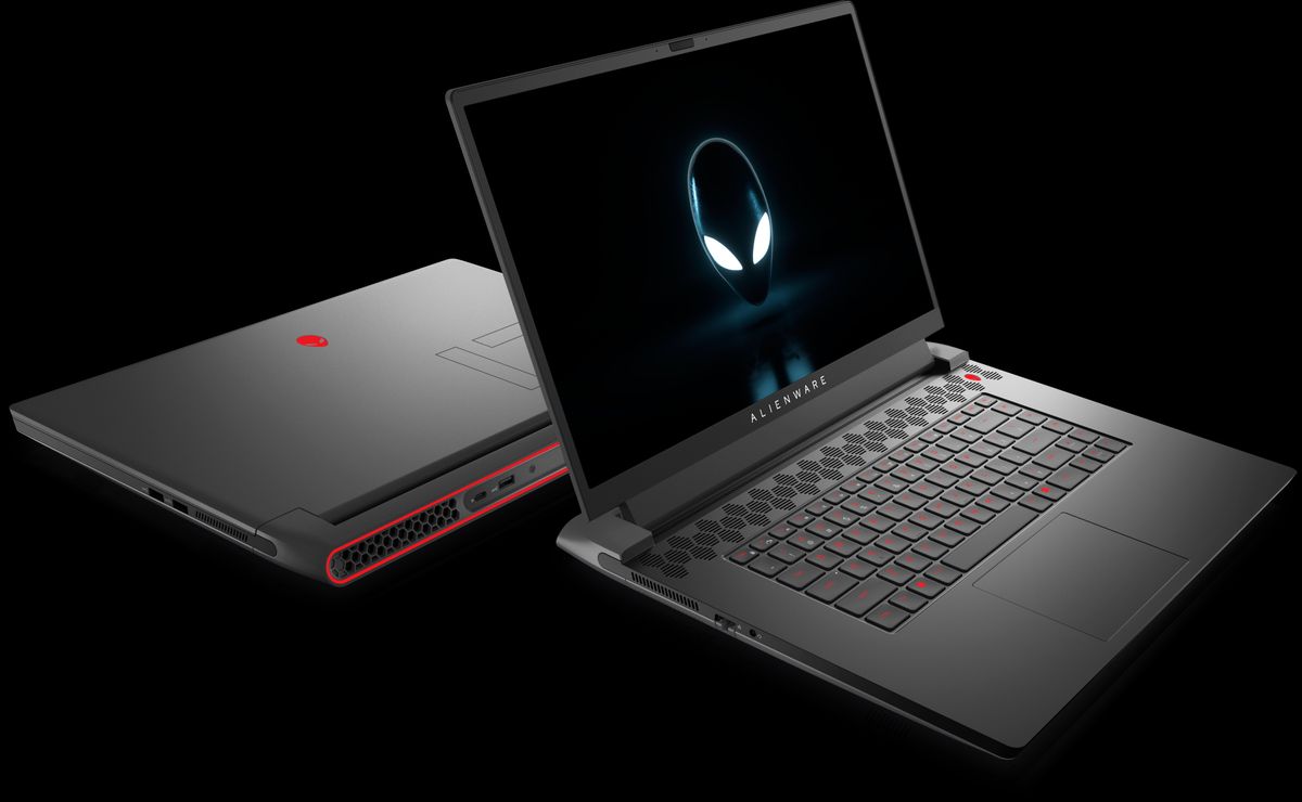 Product render of the Alienware m17 R5 AMD Advantage.