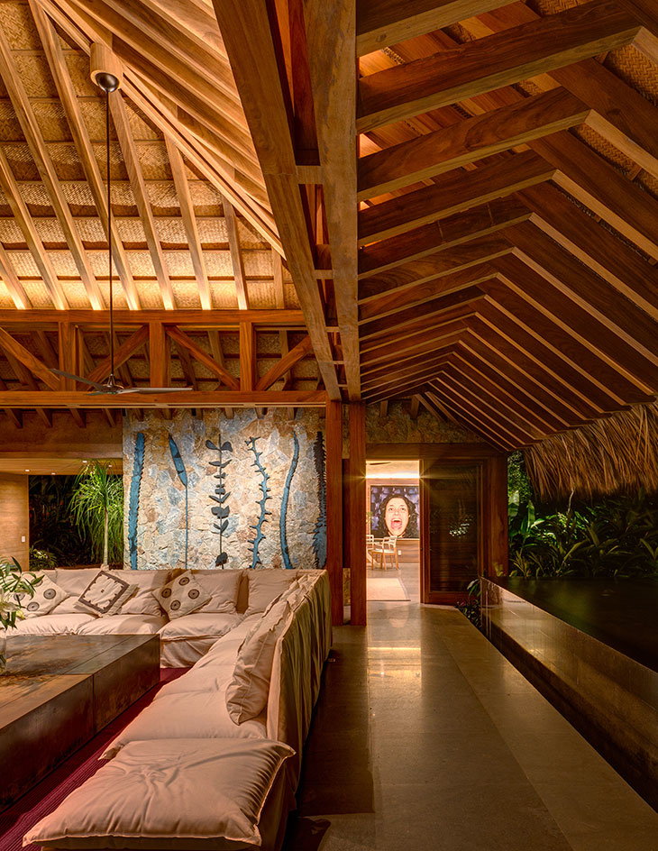 The interior of a coastal mexican house