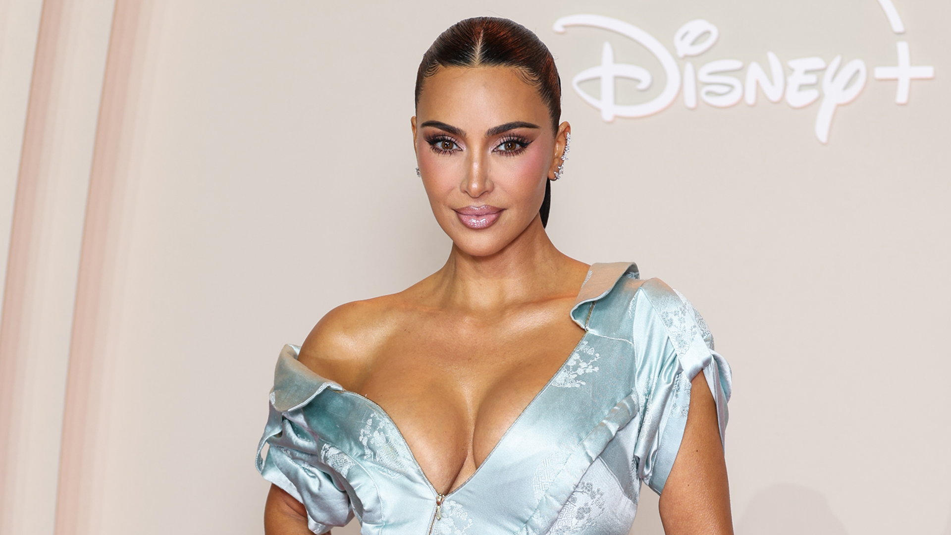 Kim Kardashian styled a vintage satin gown from Dior Spring 2000 by John Galliano at the All&#039;s Fair premiere