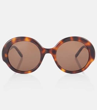 Round Slim Oversized Sunglasses