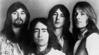 Bad Company posing for a photograph in 1973