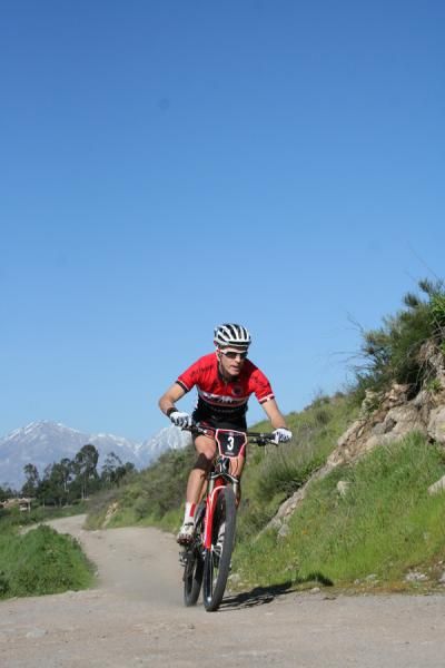 Max Plaxton on his way to winning the Super D.