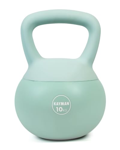 Kayman Soft Kettlebell 10kg &amp;ndash; Sand-Filled, Floor-Safe Kettle Bell With Non-Slip Wide Handle &amp;ndash; Quiet Home Gym Weight for Women &amp;amp; Men &amp;ndash; Strength Training, Crossfit, Hiit &amp;amp; Core Workout