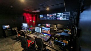 The control room at Lamar University, powered by Riedel Communications. 