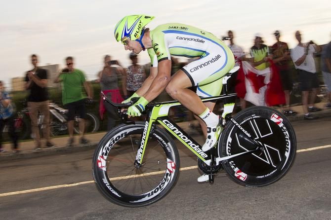 Peter Sagan (Cannondale) won the prologue of the Tour of Alberta