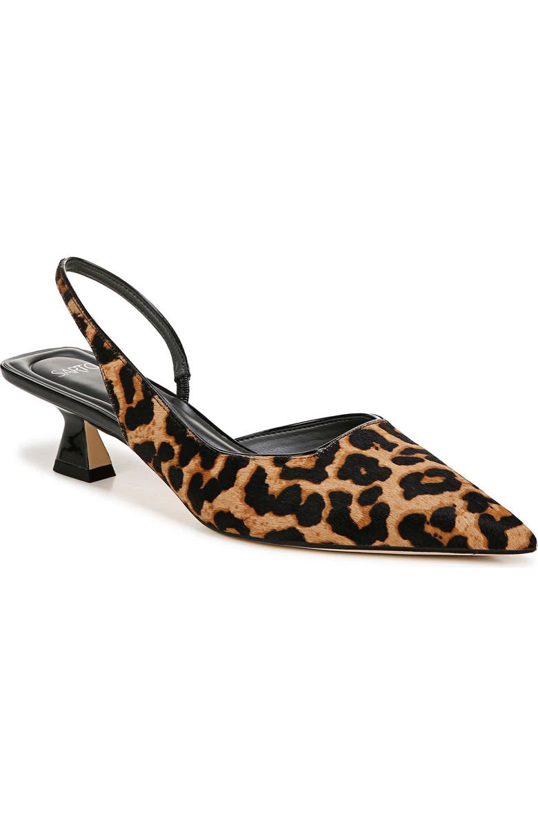 Devin Slingback Half D&#039;orsay Pointed Toe Kitten Heel Pump