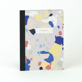 colourful stationery notebook with white background