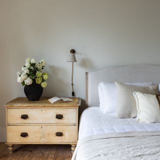 Surrey Victorian house decorated in neutral shades with vintage furniture