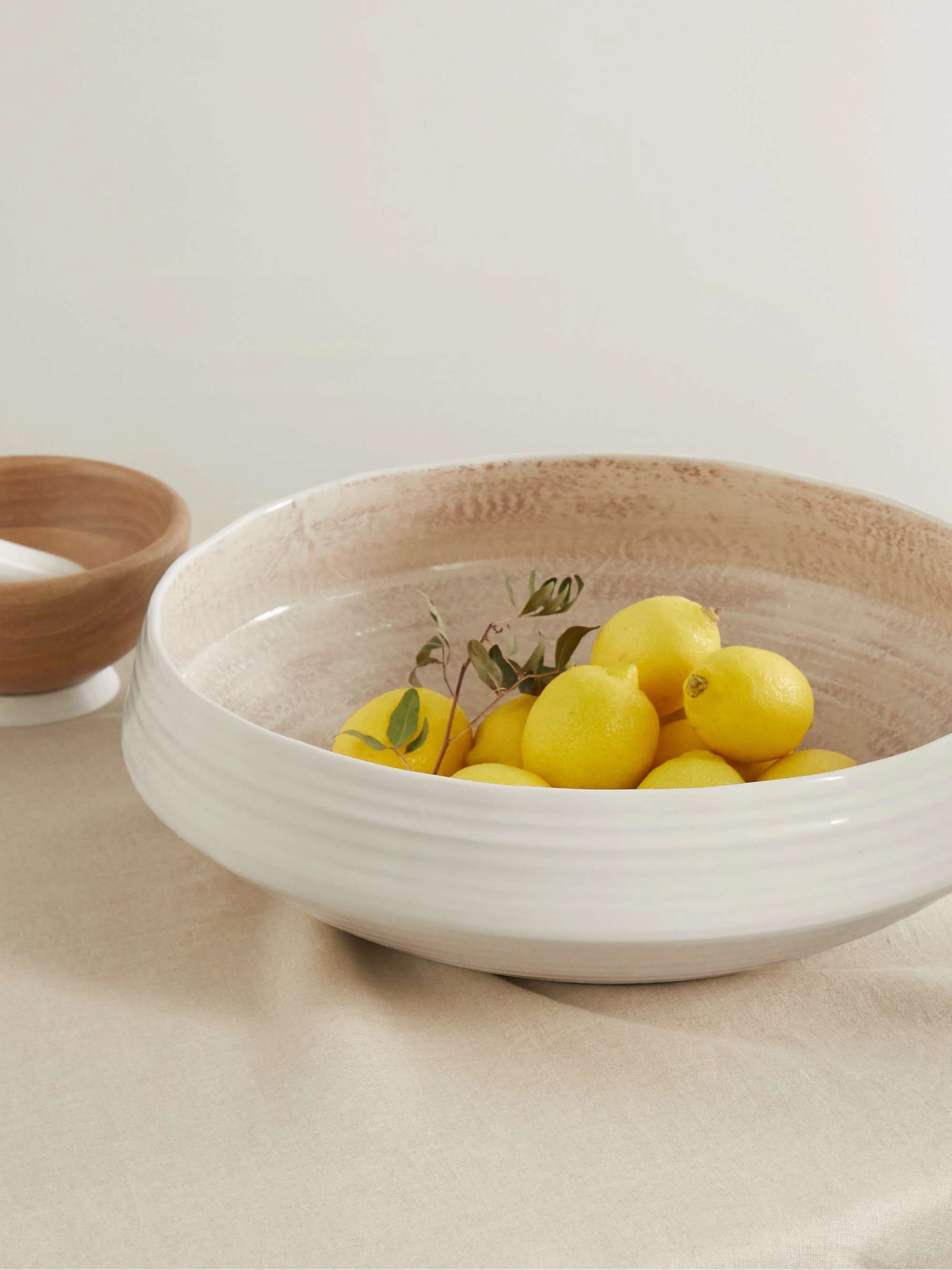 Large Glazed Ceramic Bowl