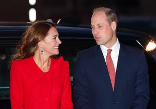Duchess of Cambridge and Prince William, Duke of Cambridge attend the 'Together at Christmas' community carol service at Westminster Abbey