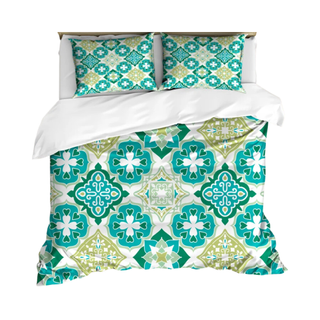 Green Moroccan bedding set