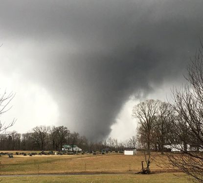 A tornado spotted near Evergreen, Virginia.