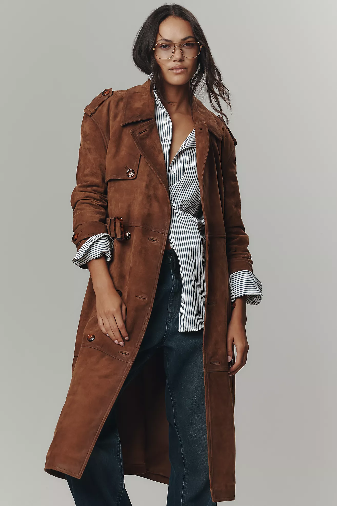 Walter Baker Jerome Suede Trench Coat