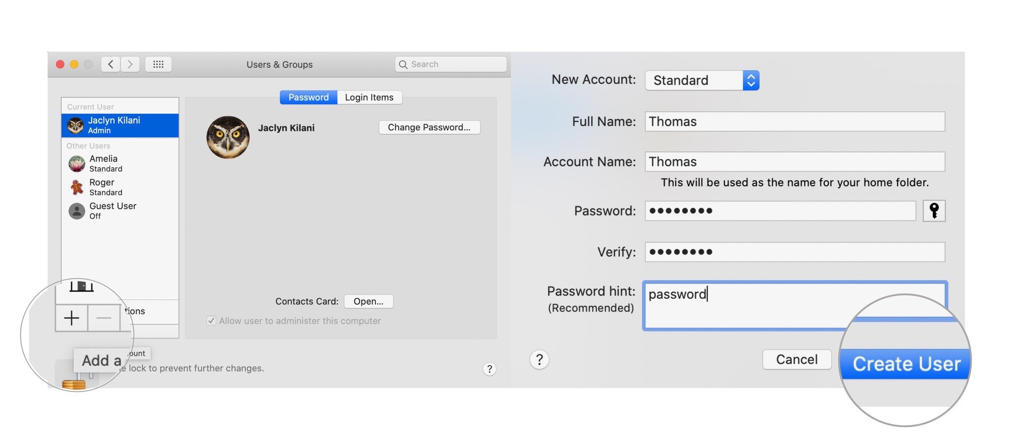 Add user