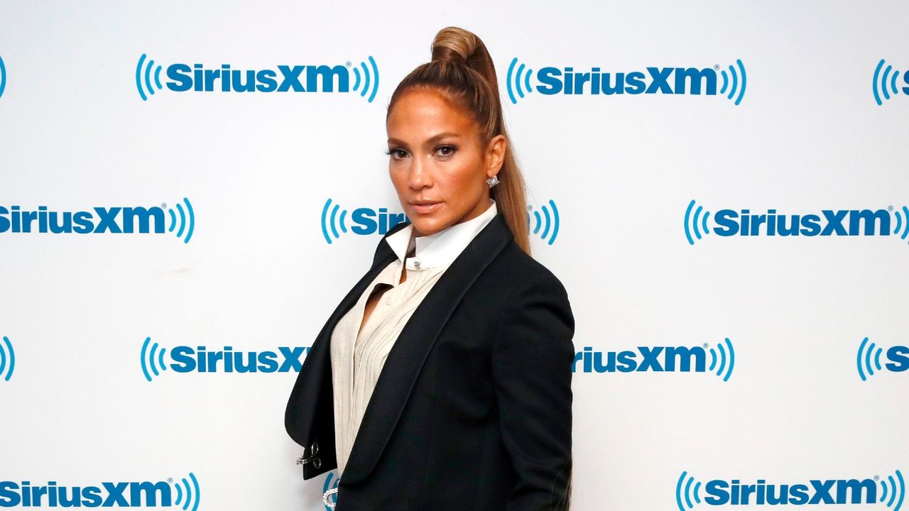 Jennifer Lopez visits &#039;The Morning Mash Up&#039; on SiriusXM Hits 1 Channel at the SiriusXM Studios on April 03, 2019 in New York City.