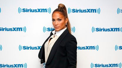 Jennifer Lopez visits 'The Morning Mash Up' on SiriusXM Hits 1 Channel at the SiriusXM Studios on April 03, 2019 in New York City.