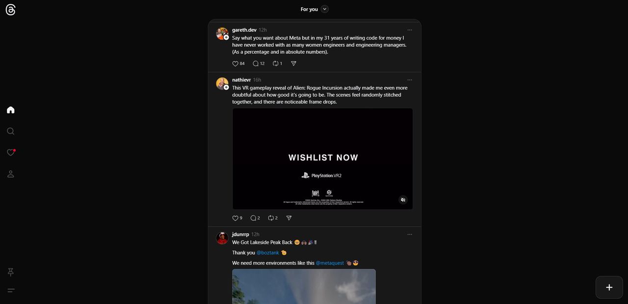 Threads on desktop has changed its UI to be closer to Instagram.
