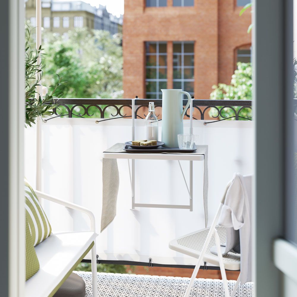 Balcony grill outlet table