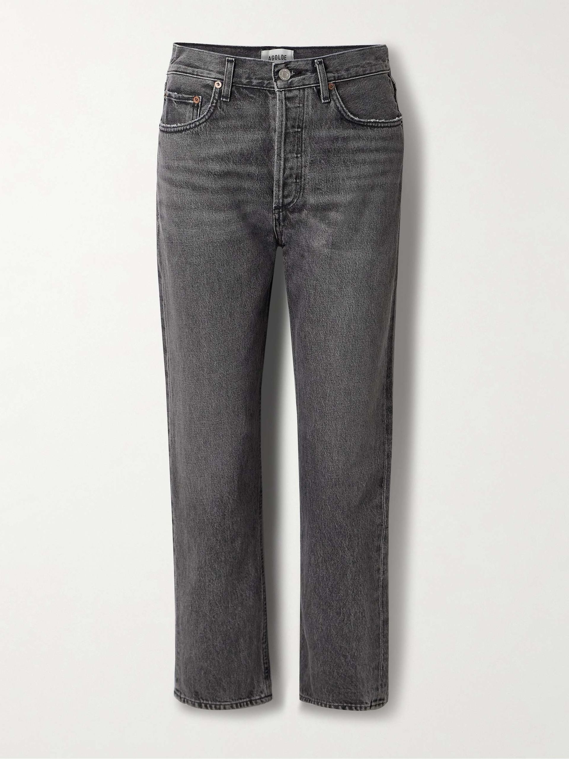 '90s Pinch Waist Cropped High-Rise Straight-Leg Jeans