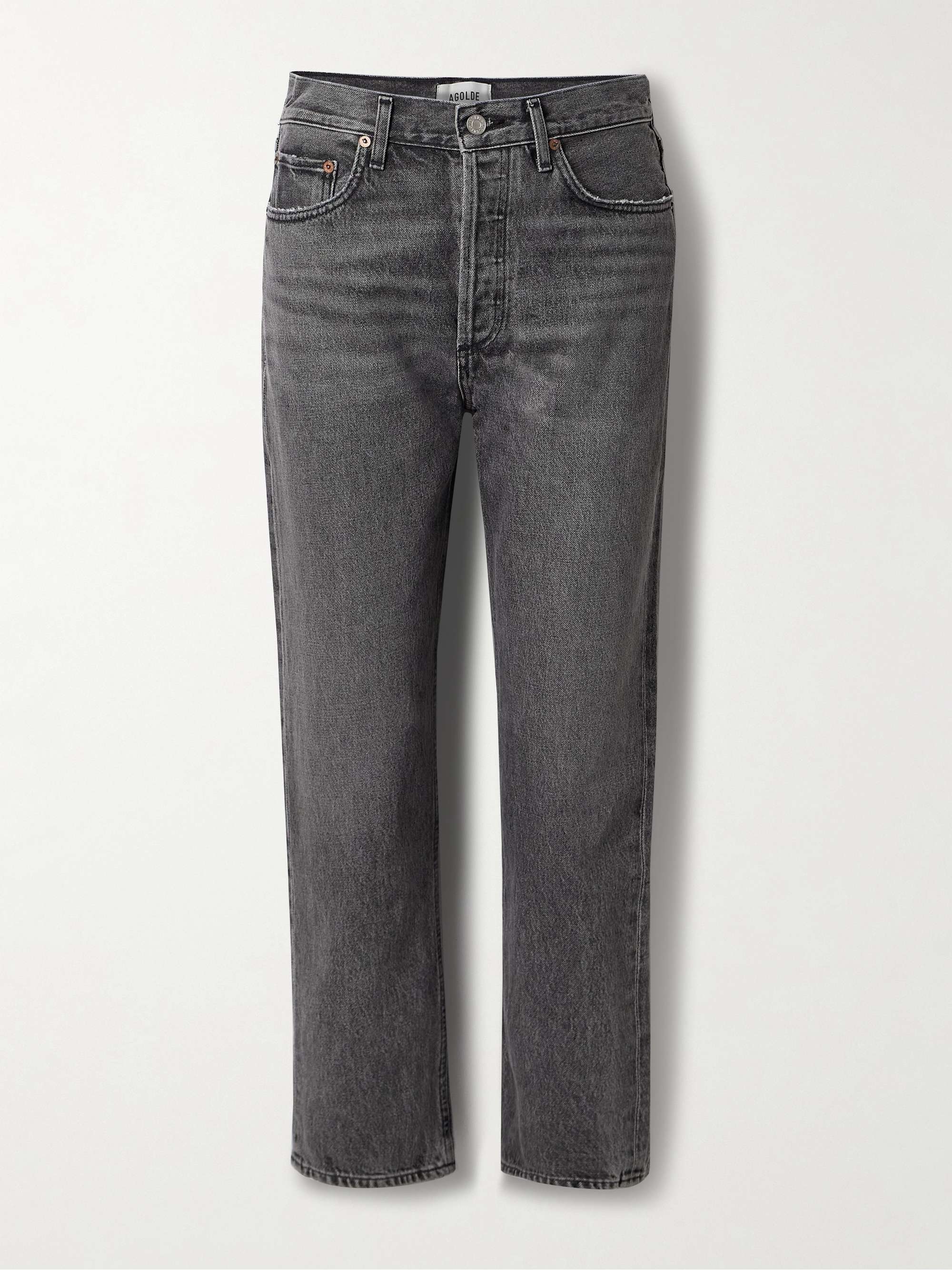 '90s Pinch Waist Cropped High-Rise Straight-Leg Jeans