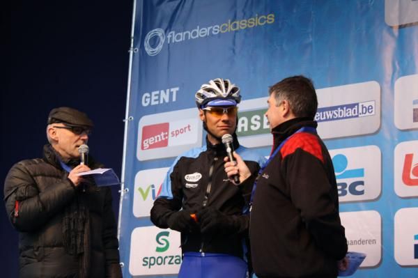 Tom Boonen was given a warm applause from the Belgian public