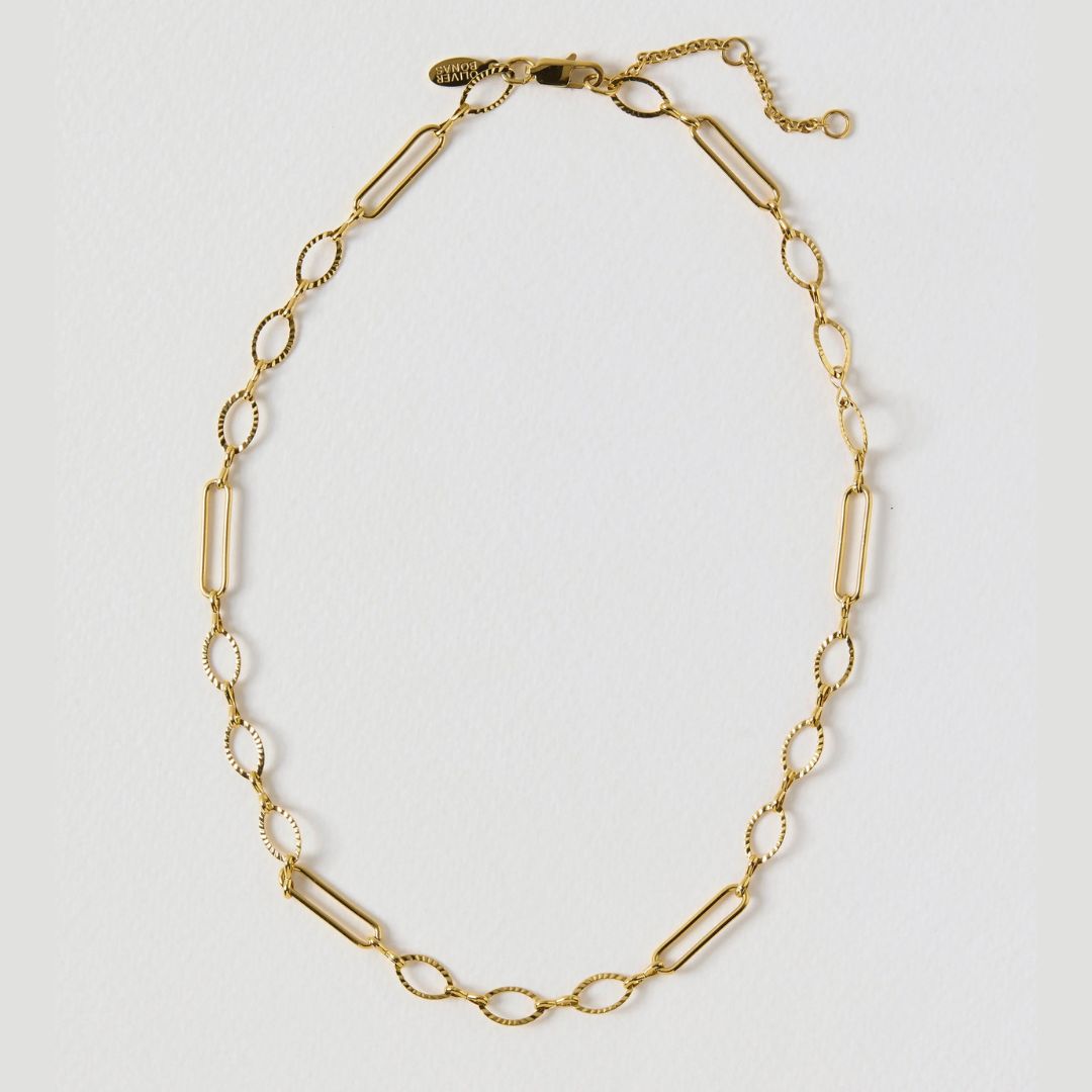 Oliver Bonas Jovi Gold Tone Waterproof Necklace