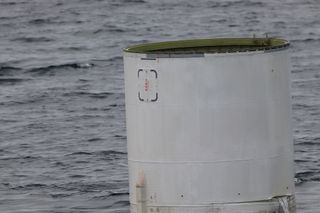 a metal cylinder on a boat