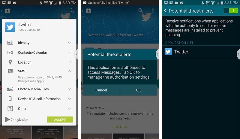 Potential threats alert
