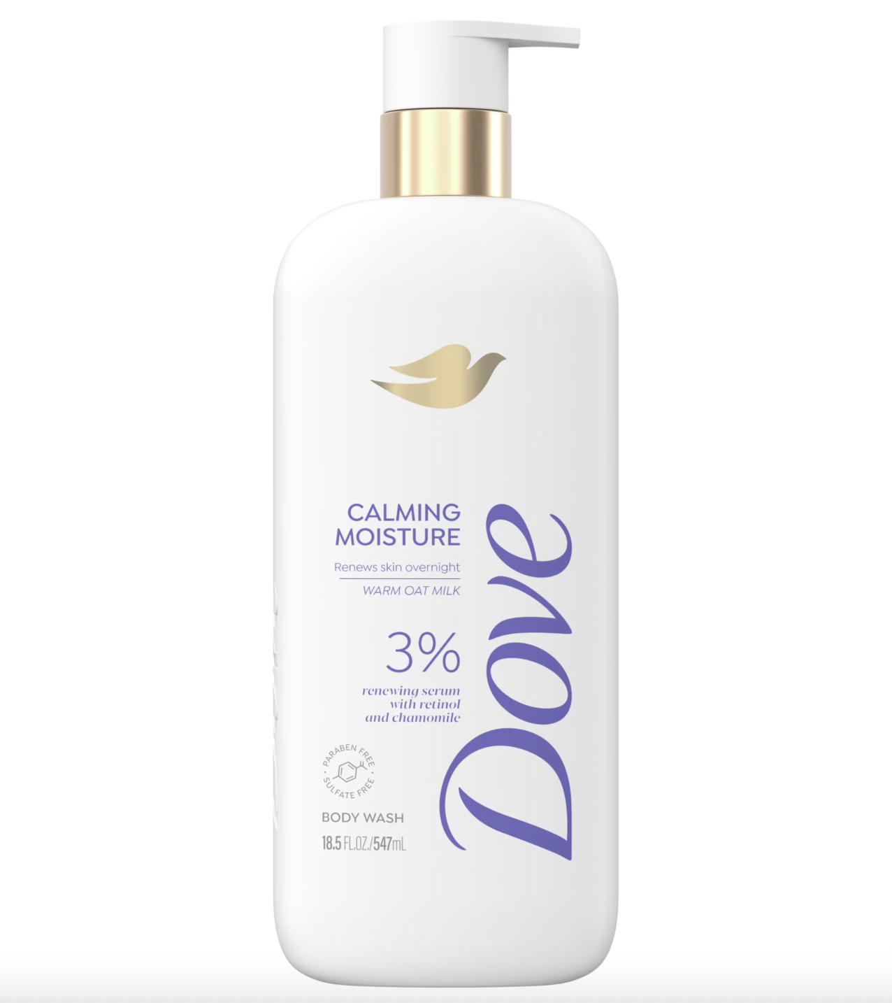 Dove Serum Body Wash Calming Moisture Renews Skin With Retinol Serum 18.5 Fl Oz
