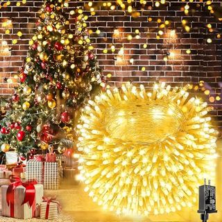 Extra-Long 66ft Christmas Lights Outdoor/indoor, 200 Led Super Bright String Lights for Bedroom, Waterproof 8 Modes Plug in Twinkle Fairy Lights for Classroom Christmas Tree Decorations (warm White)