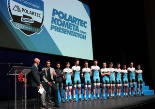 Alberto Contador presents the Polartec-Kometa team