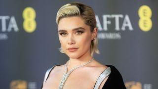 FEBRUARY 18: Florence Pugh attends the 2024 EE BAFTA Film Awards at The Royal Festival Hall on February 18, 2024 in London, England.