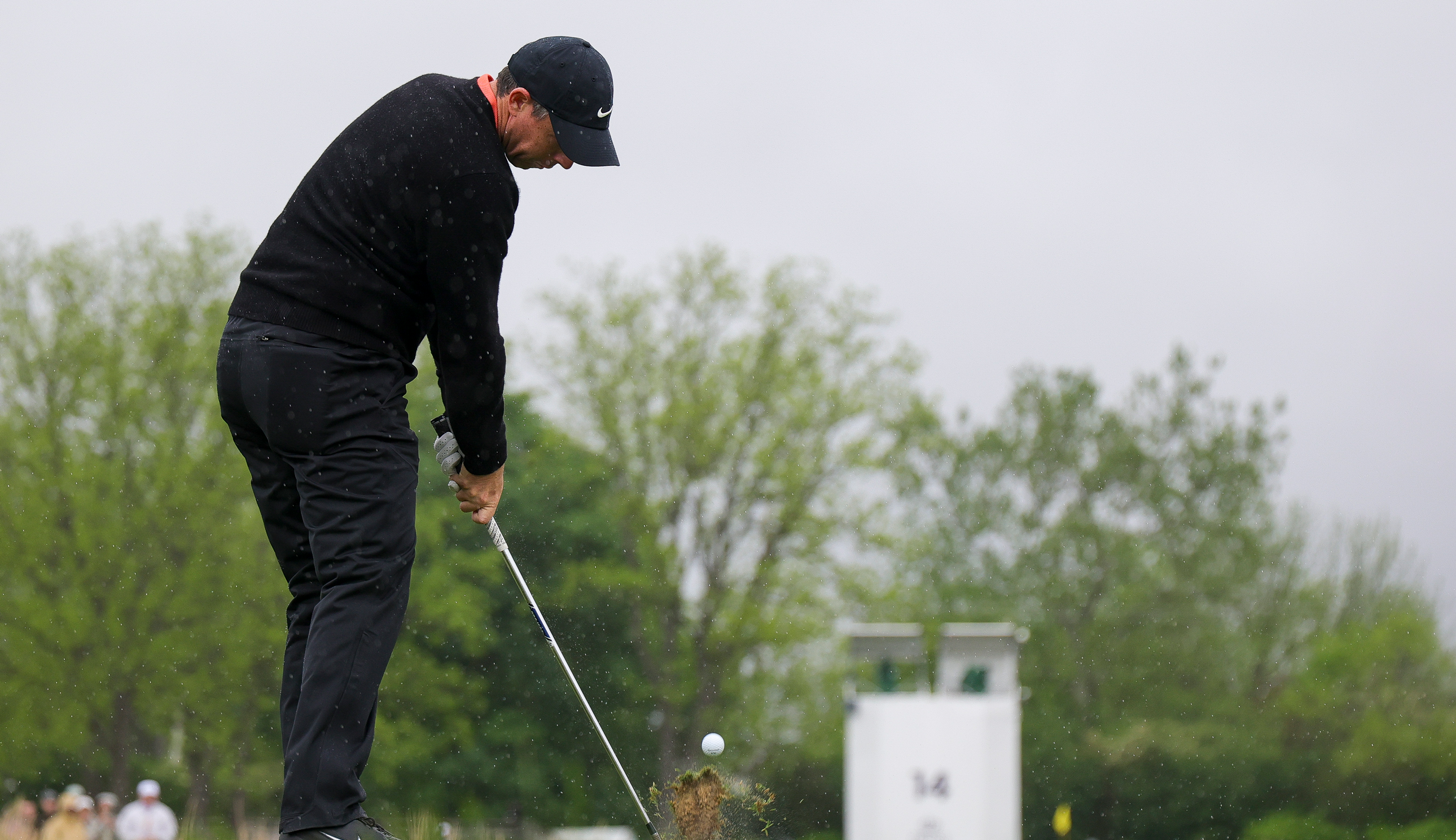Rory McIlroy takes a shot at the Truist Championship