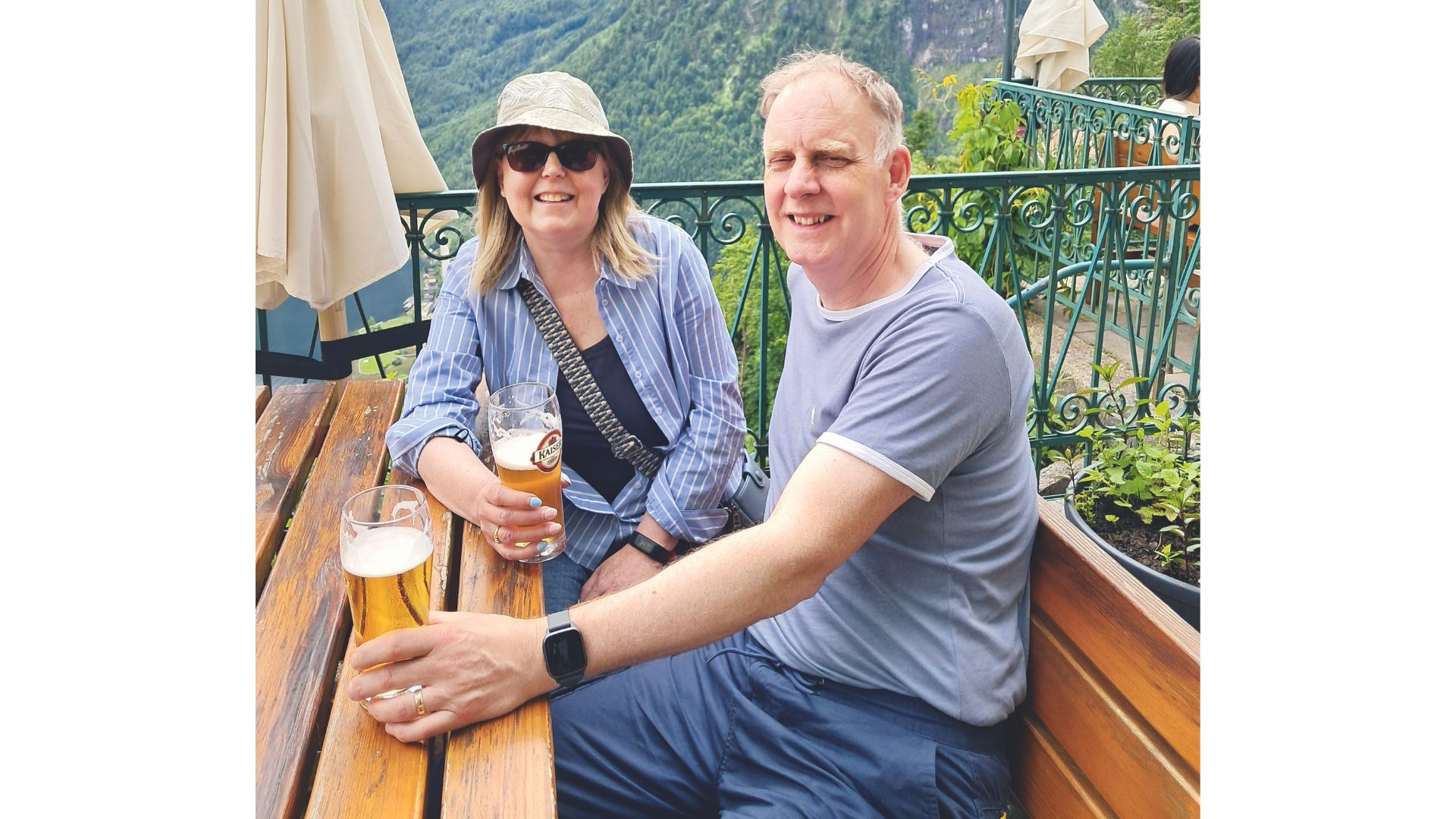 Vicky Pettersen with husband Erik In Norway on holiday