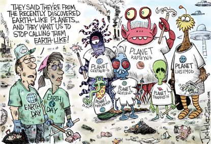 Editorial cartoon U.S. Environment Earth day