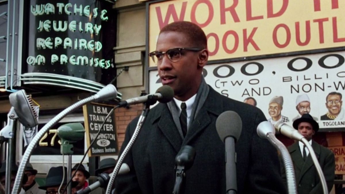 Denzel Washington as Malcolm X